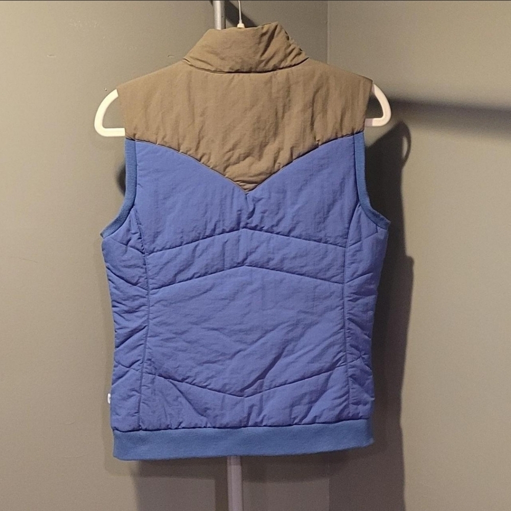 Toad&Co Poma Puffer Vest Colorblock Quilted, Women's Size‎ S, Blue Khaki Green - Picture 2 of 12